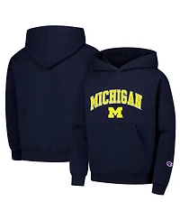 Champion Big Boys and Girls Navy Michigan Wolverines Campus Pullover Hoodie