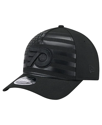 New Era Men's Black Philadelphia Flyers Game Day Stealth Flag 9FORTY A-Frame Adjustable Hat