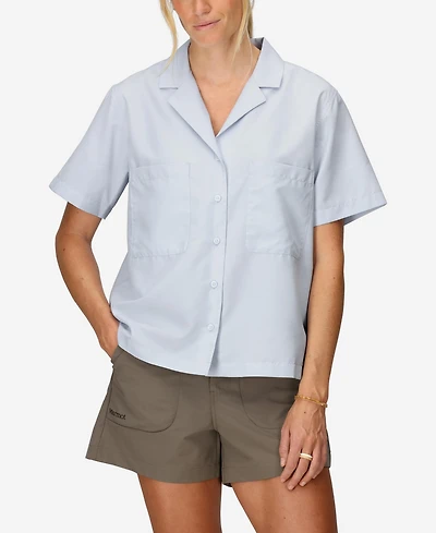 Marmot Women's Air Exchange Upf 40 Camp Short Sleeve Camp Collar Shirt