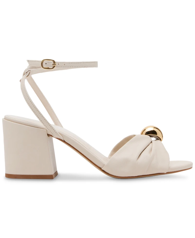 Steve Madden Women's Caden Knotted Embellished Block-Heel Sandals