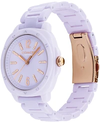 Coach Women's Kitt Lavender Ceramic Bracelet Watch, 38mm
