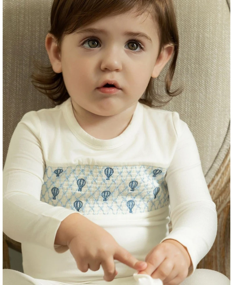 MeMoi Baby Boys "Hot Air Balloon" Smocked Footie