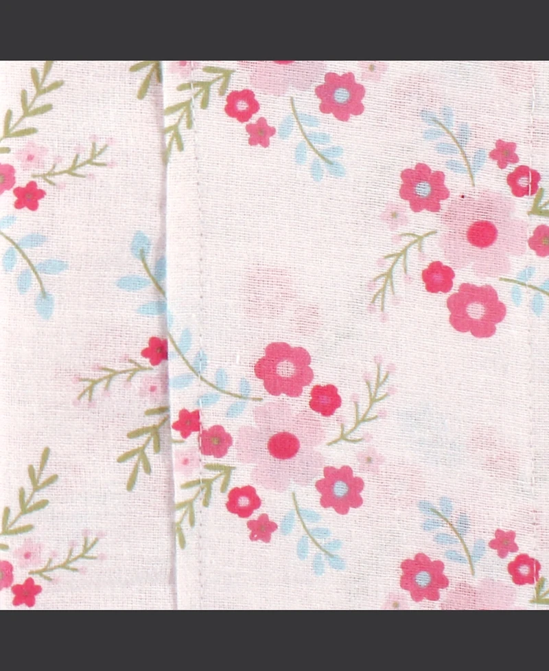 Luvable Friends Girls Durable Flannel Fabric Burp Cloths Poly-Cotton Assortment