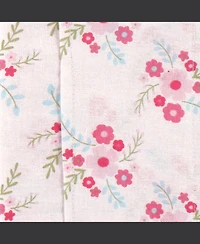 Luvable Friends Girls Durable Flannel Fabric Burp Cloths Poly-Cotton Assortment