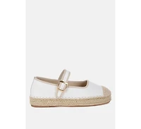 Ostac Genuine Leather Mary Jane Espradrilles