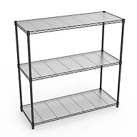 3 Tier Wire Shelving Unit, 1050 Lbs Nsf Height Adjustable Metal Garage Storage Shelves, Heavy Duty Storage Wire Rack Metal Shelves