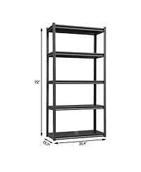 72"H 5 Tier Metal Shelves for Storage Garage Shelving 2000LBS Heavy Duty Storage Shelves Adjustable Garage Shelf Industrial Shelving Unit Storage Util