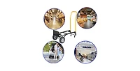 Hand Truck Dual Purpose 2 Wheel Dolly Cart and 4 Wheel Push Cart with Swivel Wheels 330 Lbs Capacity Heavy Duty Platform Cart for Moving/Warehouse/Gar