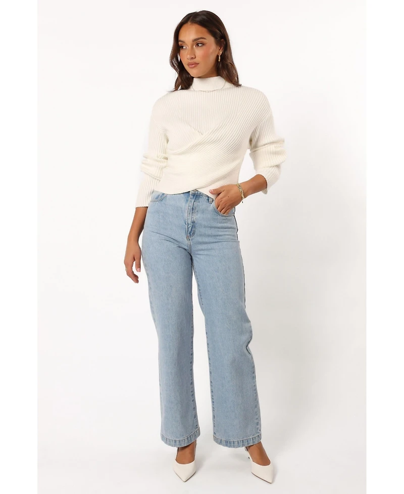Petal and Pup Women's Tuilly Wrap Front Knit Sweater