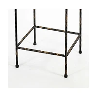Scrolled Plant Stand with Square Top for Elegant Indoor and Outdoor Display