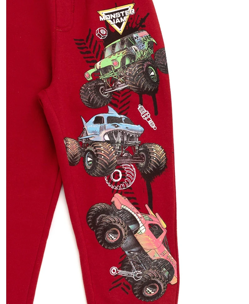 Monster Jam Boys T-Shirt and Fleece Jogger Pants Outfit Set