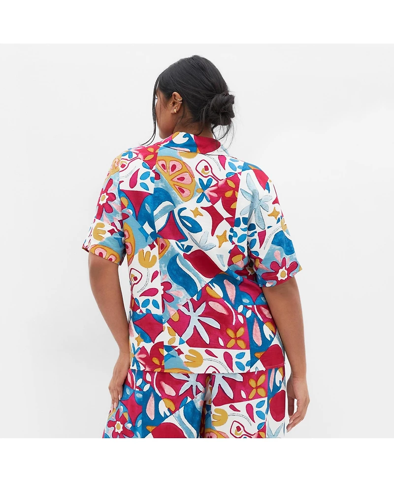 City Chic Plus Mosaic Shirt