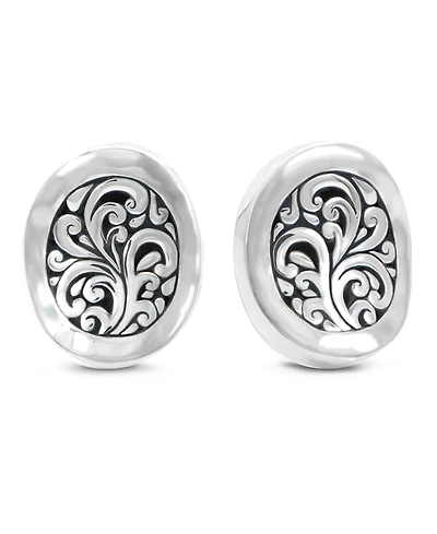 Devata Filigree Stud Earrings in Sterling Silver
