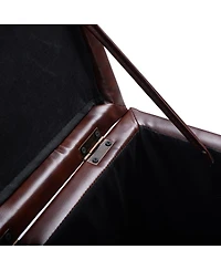 16 Inch Ottoman Pouffe Storage Box Lounge Seat Footstools