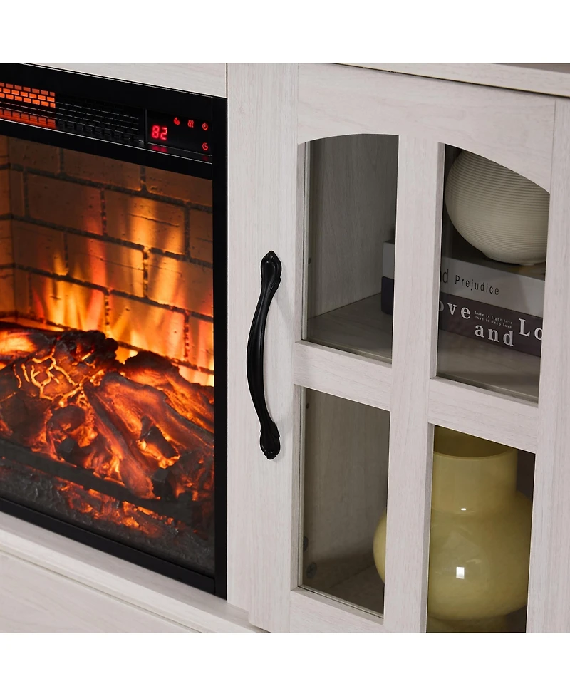 Streamdale 58" Fireplace Tv Stand with 23" Electric Fireplace for TVs up to 70 Inch
