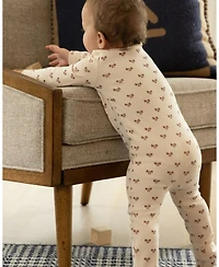 MeMoi Baby Girls "Princess Bows" Rich Side-Snap Footie