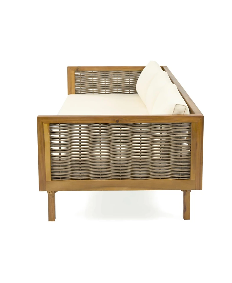 Streamdale Acacia Wood 3-Seater Daybed & Coffee Table Set