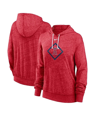 Nike Women's Red Los Angeles Angels Diamond Icon Gym Vintage Lightweight Hooded Top
