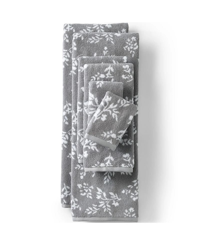 Lands' End Cotton Jacquard 6-Piece Bath Towel Set