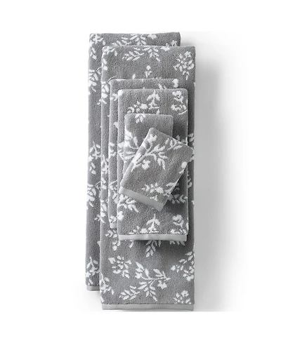 Lands' End Cotton Jacquard 6-Piece Bath Towel Set