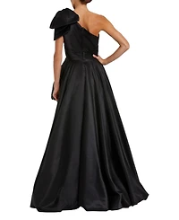 Mac Duggal Women's Satin One Shoulder Bow Gown