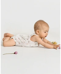 MeMoi Baby Girls 3 Pair Combed Cotton Ditsy Floral Bodysuits