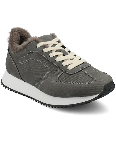 Journee Collection Women's Flow Casual Lace Up Sneakers