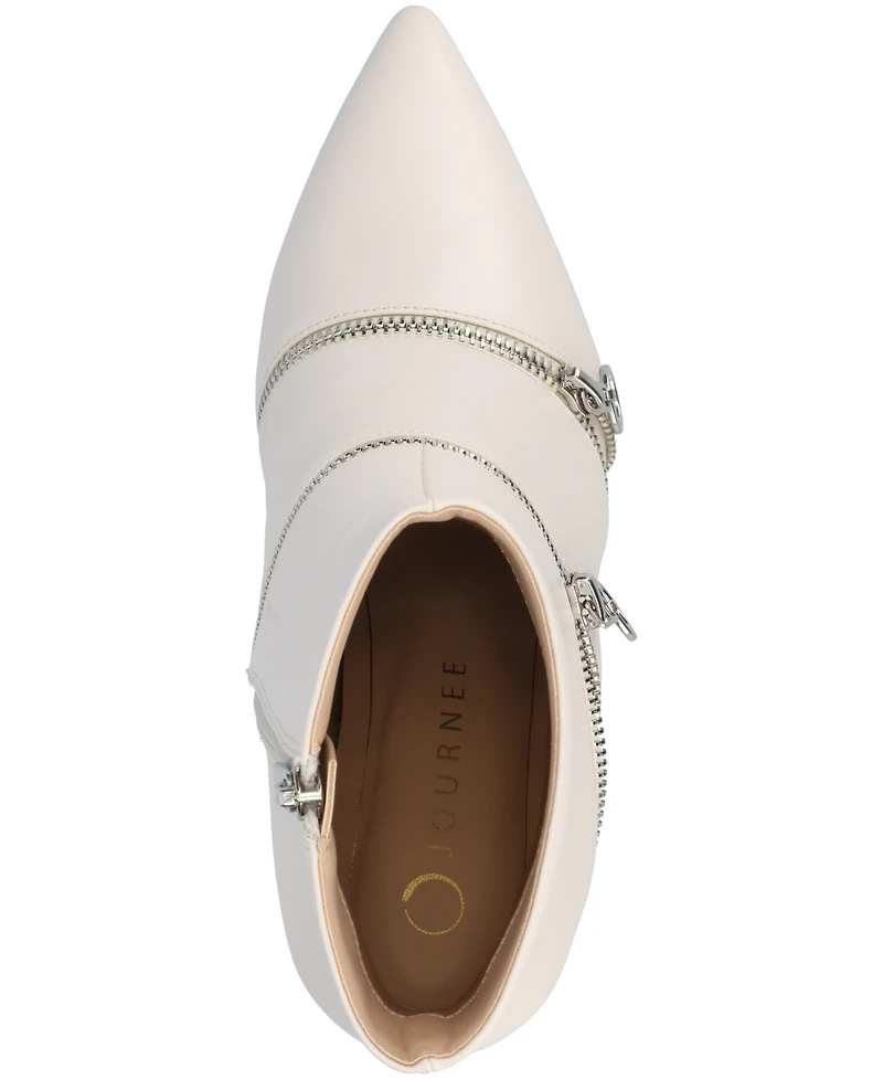Journee Collection Women's Catoa Zipper Detail Comfort Dress Booties