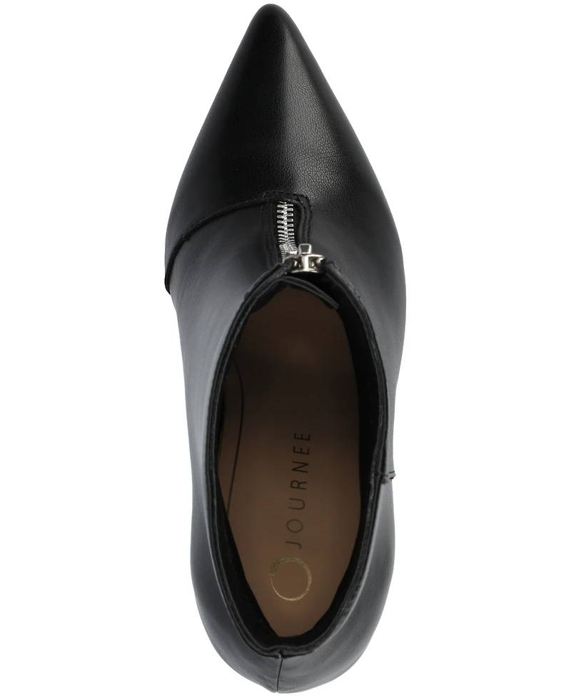 Journee Collection Women's Mayra Zipper Detail Comfort Dress Booties