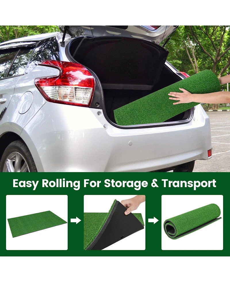 5 x 3 ft Artificial Turf Grass Practice Mat for Indoors and Outdoors