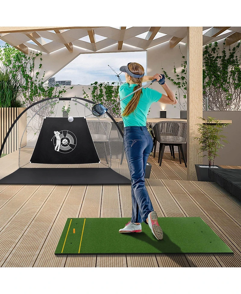 5 x 3 ft Artificial Turf Grass Practice Mat for Indoors and Outdoors