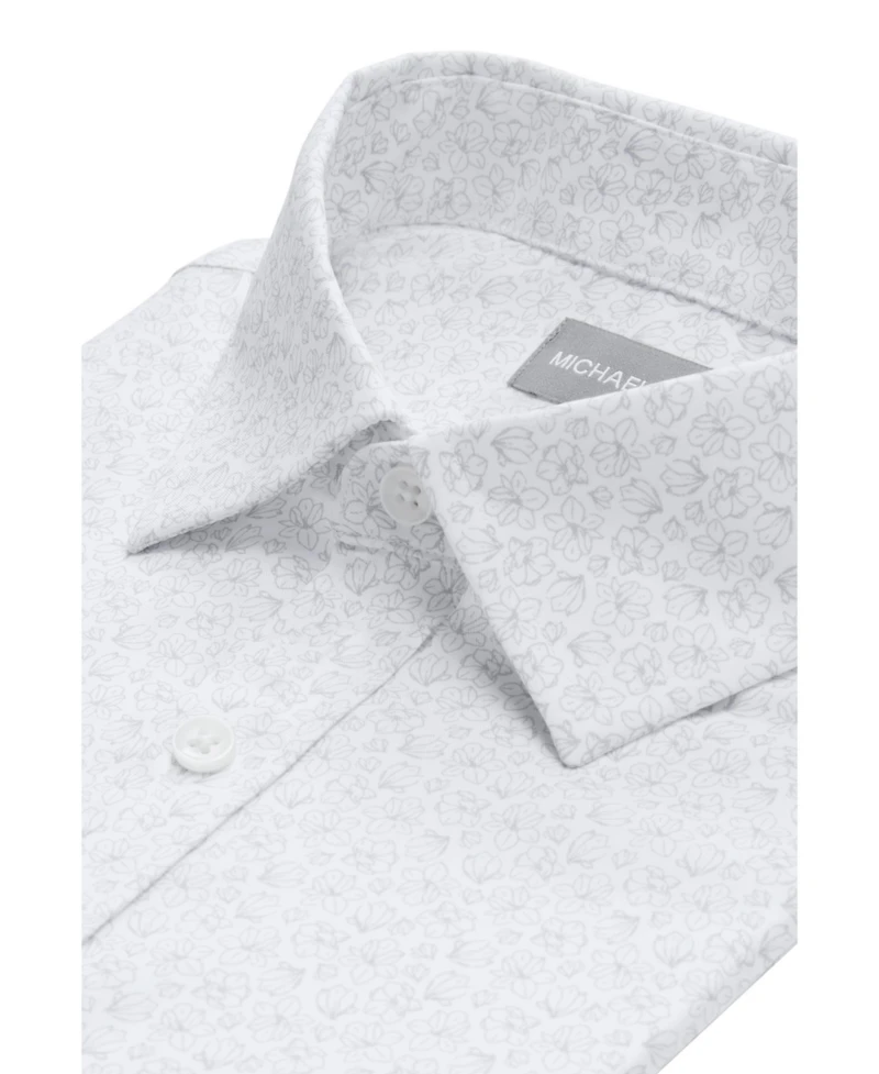 Michael Kors Men's Eco Passport Stretch Untucked Slim Fit Dress Shirt