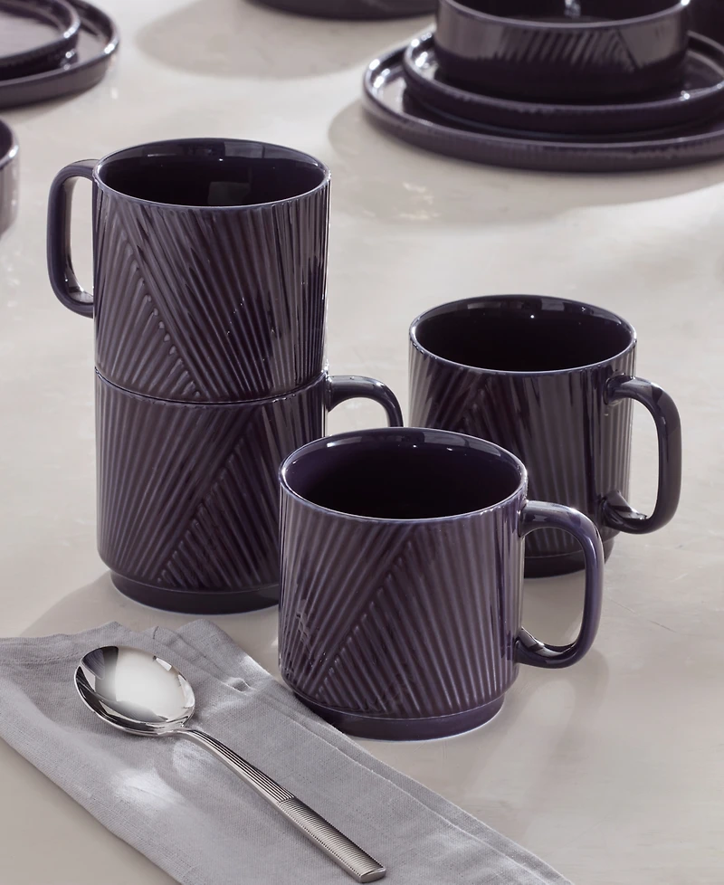 Lenox Modulus Textured Mugs, Set of 4