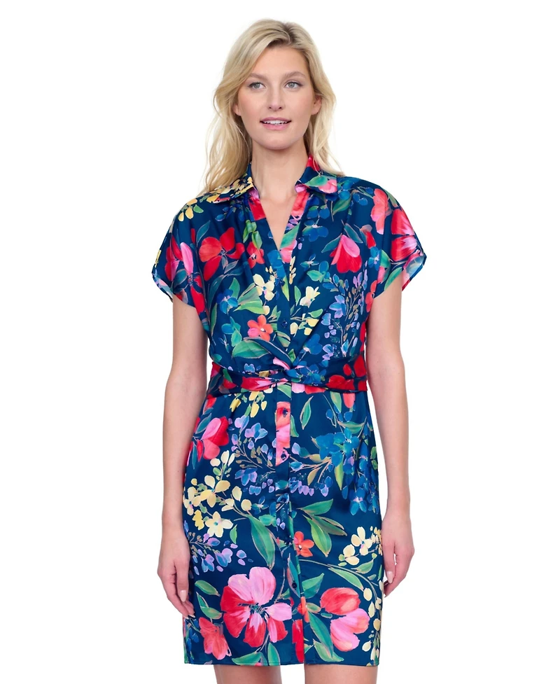 Gottex Women's Garden Dream Button-Down Shirt Dress Cover-Up