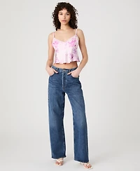 French Connection Women's Elyria Oona Satin Baby Doll Top