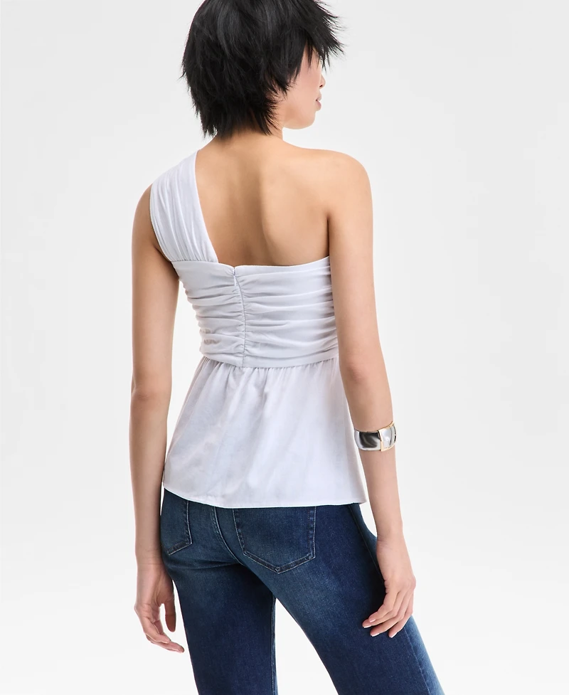 I.n.c. International Concepts Women's Asymmetric One-Shoulder Twist-Front Top, Exclusively at Macy's