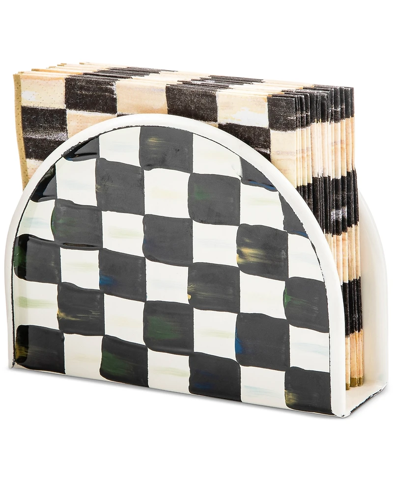Mackenzie-Childs Courtly Check Enameled Steel Napkin Holder