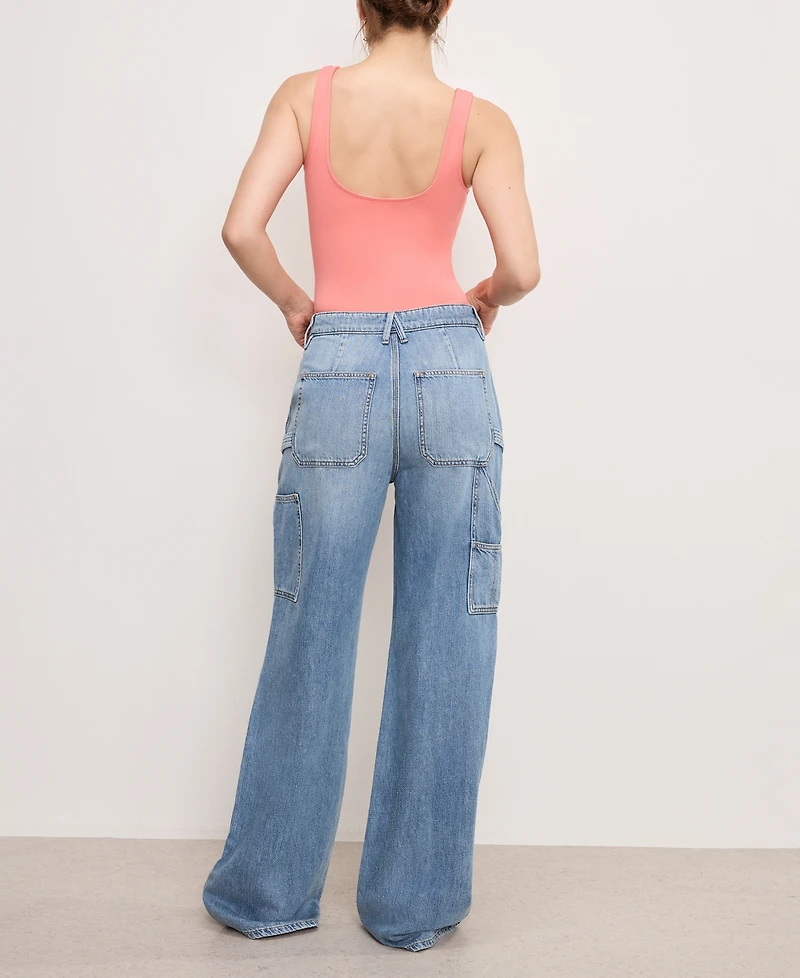 Good American Women's Standard Ease Carpenter Jeans