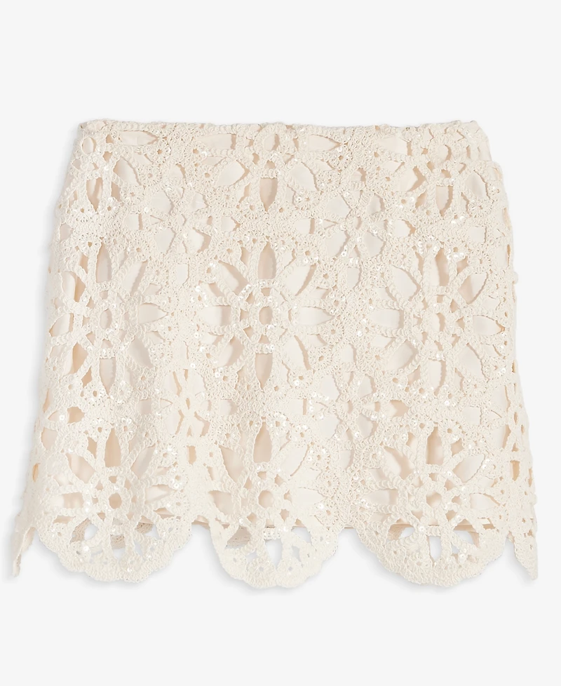 On 34th Women's Sequin Crochet Mini Skirt, Exclusively at Macy's