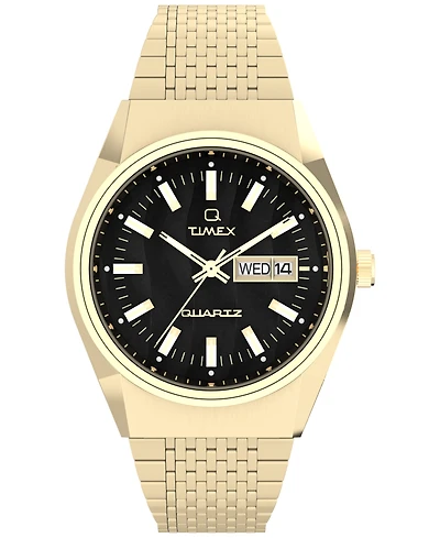 Timex Men's Analog Gold-Tone Stainless Steel Watch, 38mm