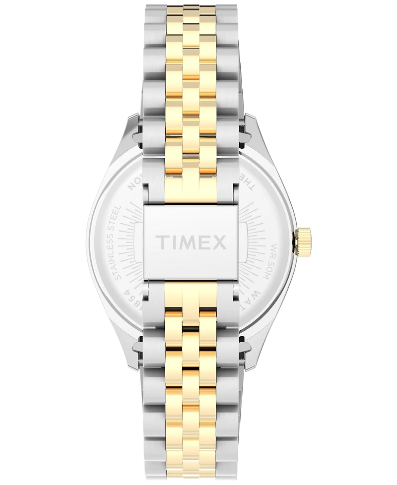Timex Women's Analog Two-Tone Stainless Steel Watch, 36mm