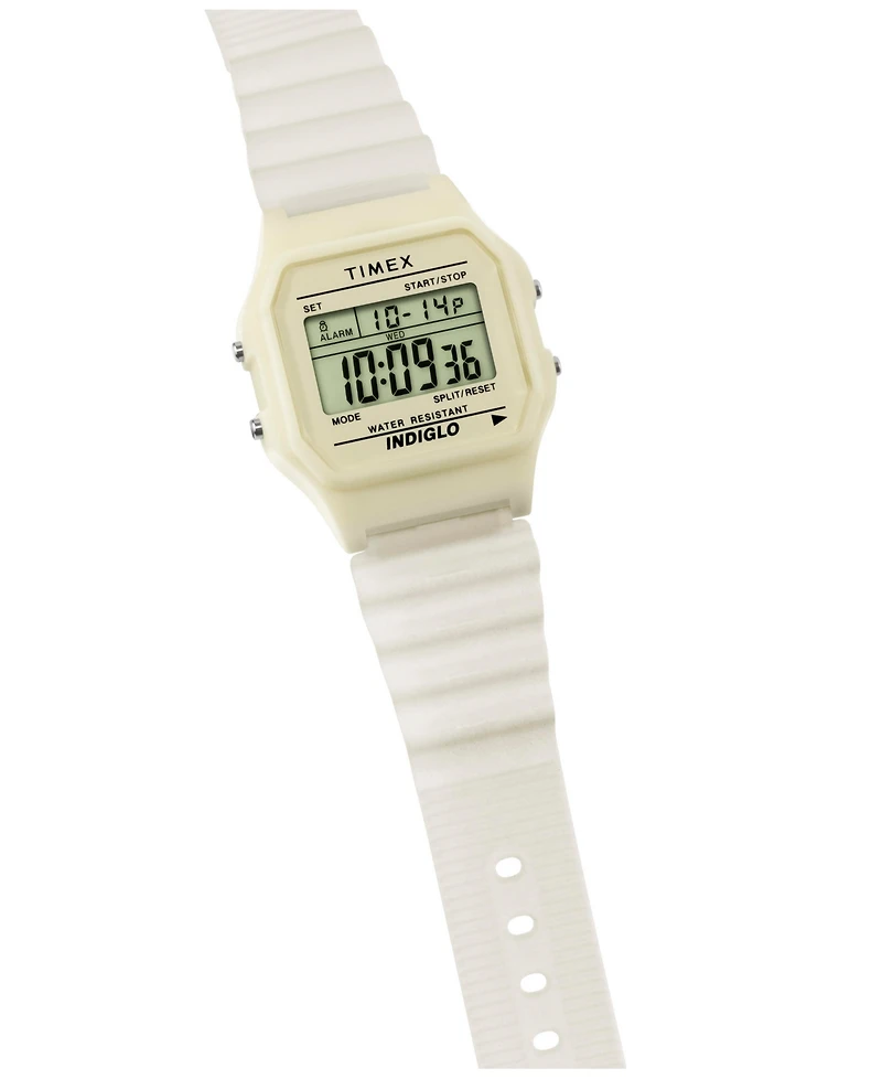 Timex Unisex Digital Yellow Resin Strap Watch, 34mm
