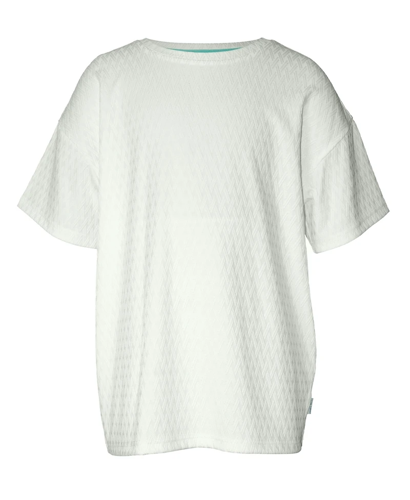 Univibe Big Boys Stewart Embossed Short Sleeve Crew T-Shirt