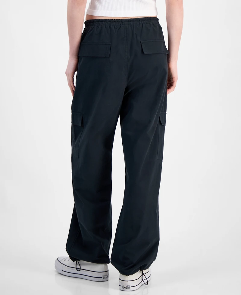 Tinseltown Juniors' Drawstring Cargo Parachute Jeans