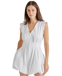 Steve Madden Women's Gale Zip-Front Bubble-Hem Mini Dress