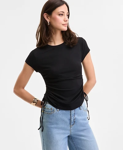 I.n.c. International Concepts Women's Side-Tie T-Shirt, Exclusively at Macy's