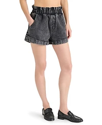 Steve Madden Women's Elare High-Rise Cotton Denim Shorts