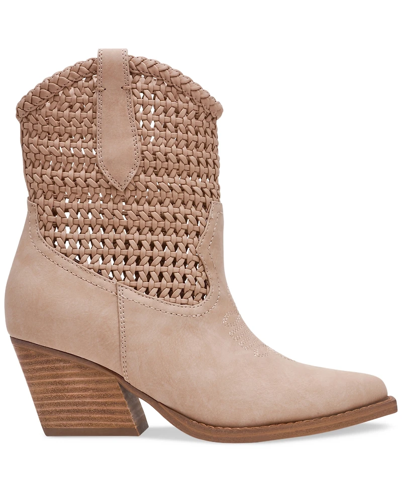 Dv Dolce Vita Women's Alessia Woven Pull-On Cowboy Western Booties