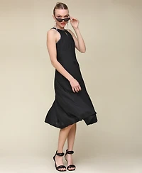 Avec Les Filles Women's Panelled Halter Swing Dress