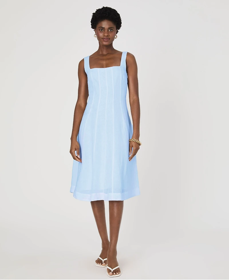 French Connection Women's Birdie Square-Neck A-Line Dress